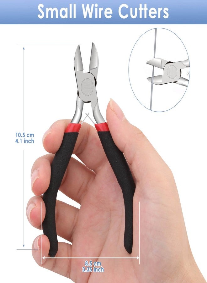 Billbotk Wire Cutters, Small Side Cutters for Crafts, Flush Cutting Pliers for Jewelry Making, Floral Wire Cutters for Artificial Flowers, Zip Tie Cutters for Cable Tie, Wire Cutting Tool for Guitar Strings - Image 2